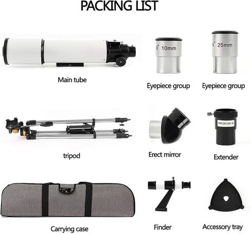 Telescopes for Adults 80mm Aperture and 500mm Mount Focal Length Professional Astronomy Refractor Telescope Fully Multi-Coated Optics - with Carry Bag Phone Adapter and Finder Scope in Saudi Arabia