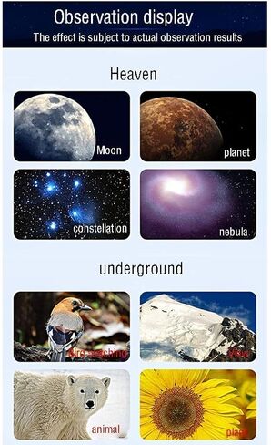 تلسكوب 50-100 مم جبل تلسكوب فلكي الفلكي للأطفال المبتدئين Travel Telescope مع حقيبة تحمل ترايبود وعدسة عالية الدقة (اللون: الحزمة ب) (الحزمة ج) in Kuwait