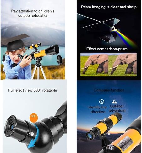 70mm Aperture Astronomical Refractor Telescope Good Gift for Observe The Moon and Landscape Portable Travel Telescope Scope with Backpack Smartphone Stand (Color : Package 2) (Package 1) in Saudi Arabia