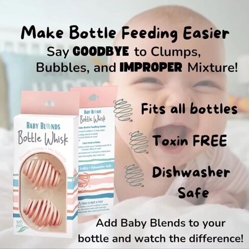 Bottle Whisk, Eliminate Clumps and Reduce Bubbles, 2-Pack,BPA Free Food Grade Silicone (Blue) in Saudi Arabia