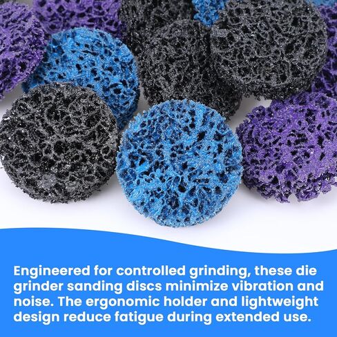 61 Pack Diamond Sanding Discs Set, 2 Inch Change Quickly Disc for Drill with 1/4" Holder Surface Conditioning Disc for Die Grinder Surface Prep Strip Cleans Welds Burr Finish Rust Paint Removal in Kuwait