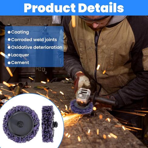 61 Pack Diamond Sanding Discs Set, 2 Inch Change Quickly Disc for Drill with 1/4" Holder Surface Conditioning Disc for Die Grinder Surface Prep Strip Cleans Welds Burr Finish Rust Paint Removal in Kuwait