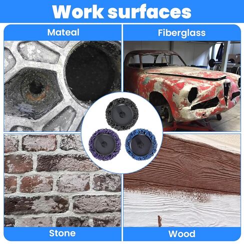 61 Pack Diamond Sanding Discs Set, 2 Inch Change Quickly Disc for Drill with 1/4" Holder Surface Conditioning Disc for Die Grinder Surface Prep Strip Cleans Welds Burr Finish Rust Paint Removal in Kuwait