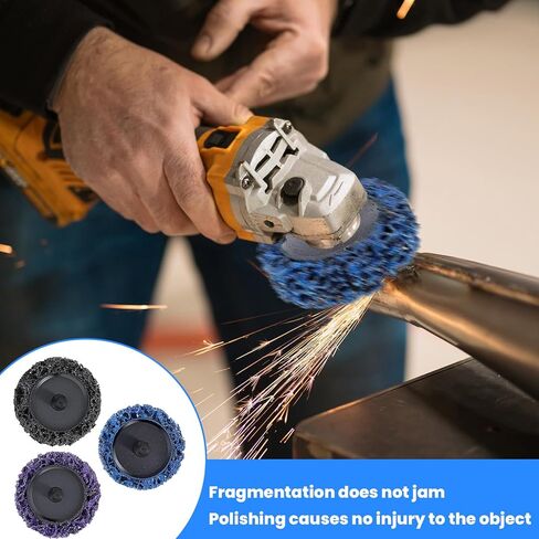 61 Pack Diamond Sanding Discs Set, 2 Inch Change Quickly Disc for Drill with 1/4" Holder Surface Conditioning Disc for Die Grinder Surface Prep Strip Cleans Welds Burr Finish Rust Paint Removal in Kuwait