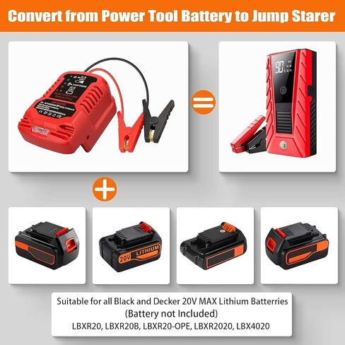 Jumper Cables 11AWG 30A Starter Jump Charger for Black and Decker 20V Battery in Saudi Arabia