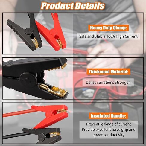 Jumper Cables 11AWG 30A Starter Jump Charger for Black and Decker 20V Battery in Saudi Arabia