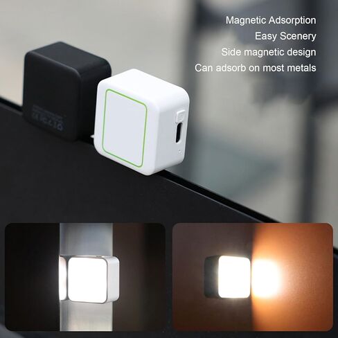 Yunir Magnetic Fill Light for Osmo Pocket 3 Magnetic Auxiliary Light Compatible with OSMO Pocket 3 with 1/4 Inch Screw Hole,LED Fill Light Attachment for Selfie Vlog Video Recording (White) in Saudi Arabia