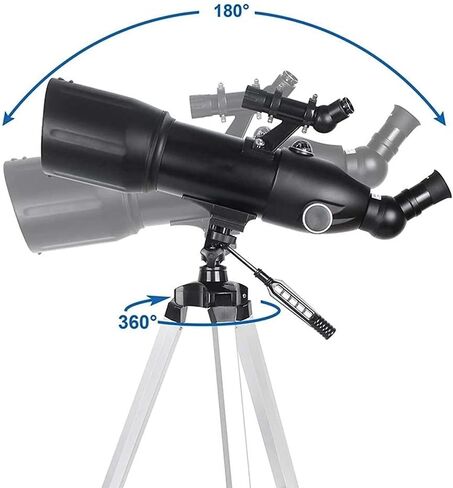 Telescope for Kids Adults 80mm Aperture 400mm Telescope for Astronomy BAK4 Prism FMC Lens Astronomical Refractor Telescope with Smartphone Mount and Tripod to Observe Moon Planet in Saudi Arabia