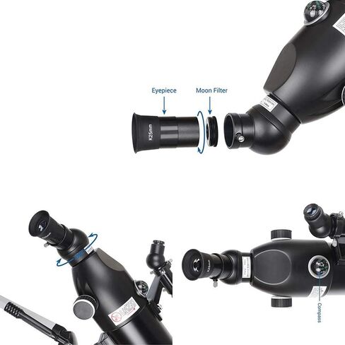 Telescope for Kids Adults 80mm Aperture 400mm Telescope for Astronomy BAK4 Prism FMC Lens Astronomical Refractor Telescope with Smartphone Mount and Tripod to Observe Moon Planet in Saudi Arabia