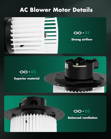 SCITOO Heater Blower Motor ABS Plastic for Ford w/Fan Motor fit for 1998-2011 for Ford for Ranger /2001-2005 for Ford Explorer Sport /1995-2001 for Ford Explorer /1997-2001 for Mercury Mountaineer in Kuwait