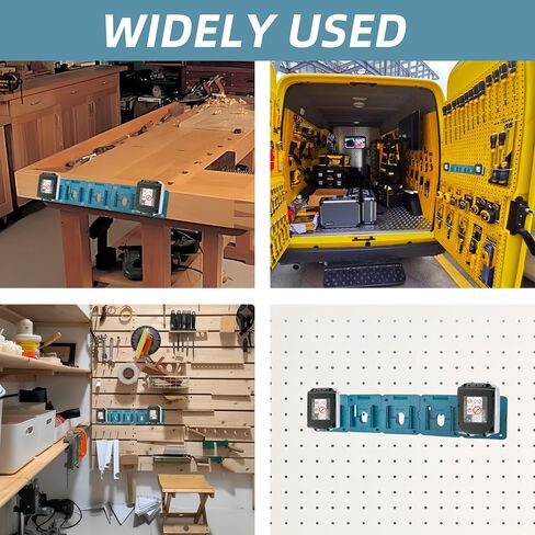 12 حزمة حامل البطارية متوافق مع بطارية Makita 18V ، حامل حائط حائط مناسب لـ BL1860 BL1850 BL1840 BL1830 in Kuwait