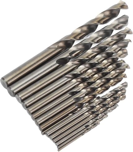 15Pcs Drill Bit 135° Oxidized Gold Cobalt Drills Bits Set for Cutting Hard Metals Them and Professional Look But Providing for Use Cobalt in Saudi Arabia
