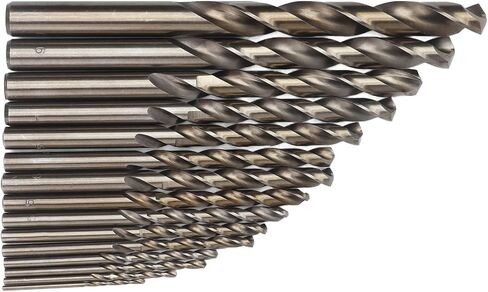 15Pcs Drill Bit 135° Oxidized Gold Cobalt Drills Bits Set for Cutting Hard Metals Them and Professional Look But Providing for Use Cobalt in Saudi Arabia