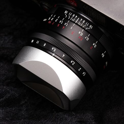 غطاء العدسة المعدنية المربعة (مع غطاء) ، متوافق مع Voigtlander Nokton 35mm F1.5 Type I & II استبدال LH-12 (Silver الألومنيوم) in Kuwait