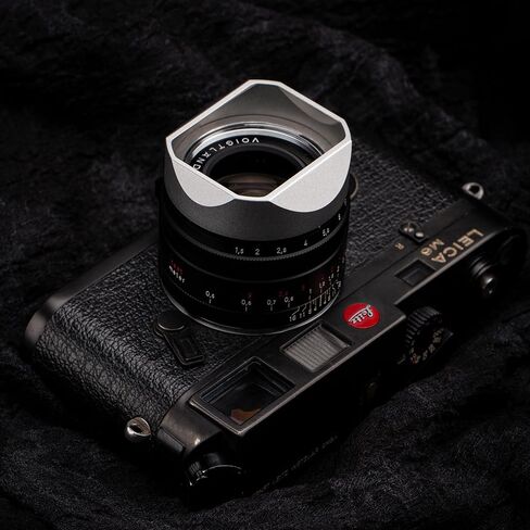 غطاء العدسة المعدنية المربعة (مع غطاء) ، متوافق مع Voigtlander Nokton 35mm F1.5 Type I & II استبدال LH-12 (Silver الألومنيوم) in Kuwait