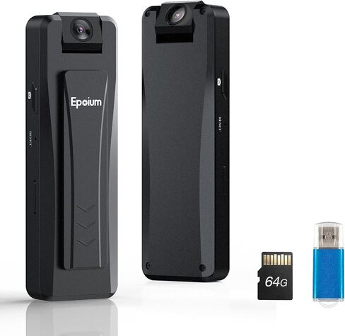 EP1 64 جيجابايت كاميرا جسم مصغرة مع صوت ، وعدسة كاميرا قابلة للتدوير 180 درجة ، وكاميرات مخفية 1080 بكسل ، وكاميرات الجسم الصغيرة تدعم التسجيل من 8 إلى 9 ساعات ، و 120 درجة من الكاميرا البالية للركوب ، والاجتماع ، والمشي لمسافات طويلة in Kuwait