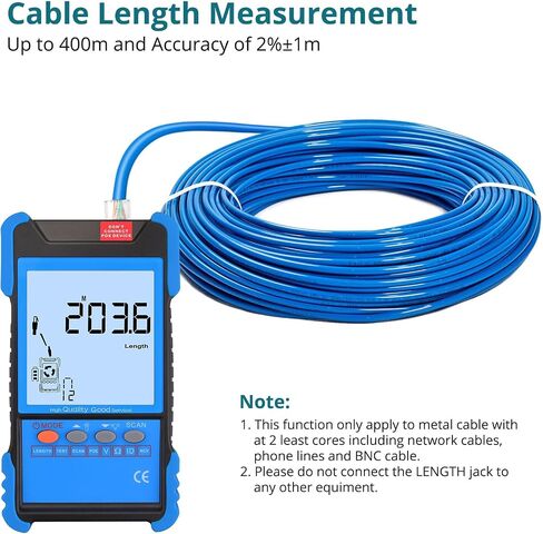 Network Cable Tester with POE Function, YGiTK Ethernet Cable Locator with and LCD for CAT5 CAT6, Line Finder Cable Tracer Continuity, Multifunction Wire Tracker, Battery Voltage Polarity Check in Saudi Arabia