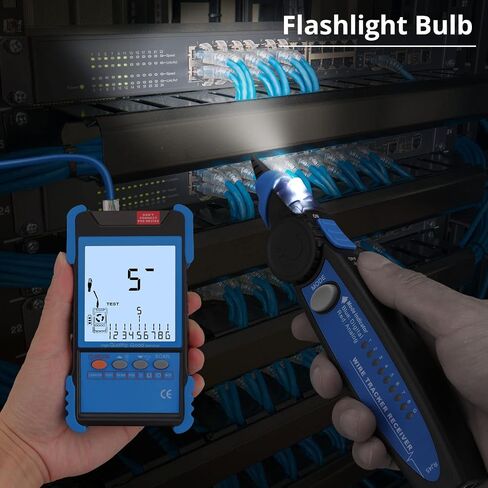 Network Cable Tester with POE Function, YGiTK Ethernet Cable Locator with and LCD for CAT5 CAT6, Line Finder Cable Tracer Continuity, Multifunction Wire Tracker, Battery Voltage Polarity Check in Saudi Arabia