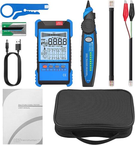 Network Cable Tester with POE Function, YGiTK Ethernet Cable Locator with and LCD for CAT5 CAT6, Line Finder Cable Tracer Continuity, Multifunction Wire Tracker, Battery Voltage Polarity Check in Saudi Arabia