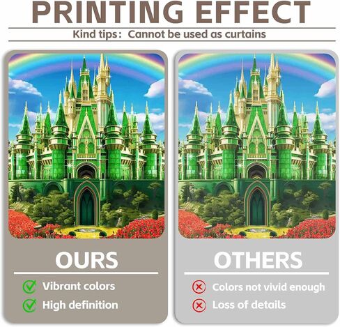 7x5ft Polyester Green Castle Backdrop Yellow Brick Road Rainbow Sky Photography Background Floral Banner Party Decorations Photo Props in Saudi Arabia