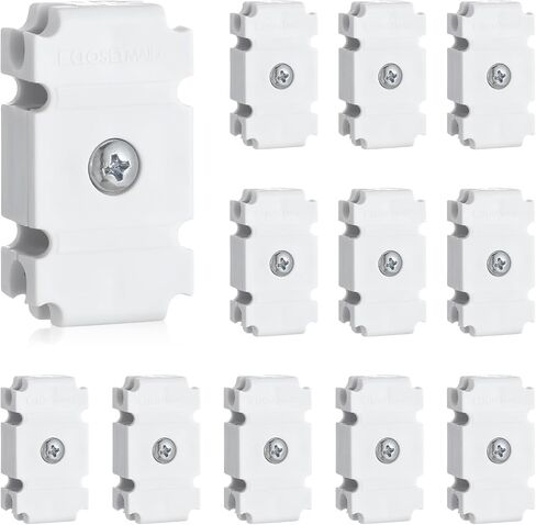 Weysat 12 Pcs Joiner Plates Set Closet Support Brackets Parts Shelf Organizer Joiner Plate Connectors for Shelf Organizer Grid Wall Clamps Grid Connectors in Saudi Arabia