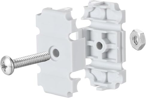 Weysat 12 Pcs Joiner Plates Set Closet Support Brackets Parts Shelf Organizer Joiner Plate Connectors for Shelf Organizer Grid Wall Clamps Grid Connectors in Saudi Arabia