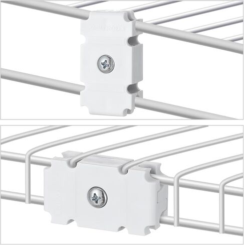 Weysat 12 Pcs Joiner Plates Set Closet Support Brackets Parts Shelf Organizer Joiner Plate Connectors for Shelf Organizer Grid Wall Clamps Grid Connectors in Saudi Arabia