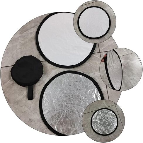POPETPOP 2Pcs Portable Photography Reflector Round Shape Light Reflector Prop for Enhanced Photo Lighting Convenient Outdoor Use in Saudi Arabia