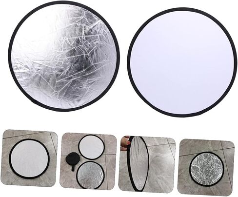 POPETPOP 2Pcs Portable Photography Reflector Round Shape Light Reflector Prop for Enhanced Photo Lighting Convenient Outdoor Use in Saudi Arabia