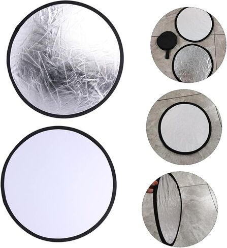 POPETPOP 2Pcs Portable Photography Reflector Round Shape Light Reflector Prop for Enhanced Photo Lighting Convenient Outdoor Use in Saudi Arabia