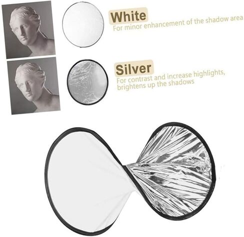 POPETPOP 2Pcs Portable Photography Reflector Round Shape Light Reflector Prop for Enhanced Photo Lighting Convenient Outdoor Use in Saudi Arabia