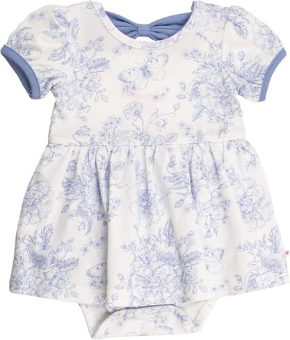 Rufflebutts Baby Girls Short Sleeve Bow Twirl Romper in Saudi Arabia