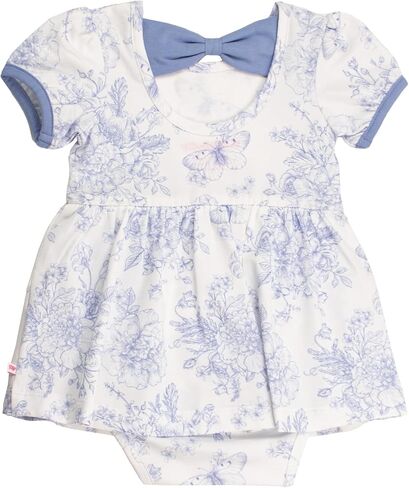 Rufflebutts Baby Girls Short Sleeve Bow Twirl Romper in Saudi Arabia
