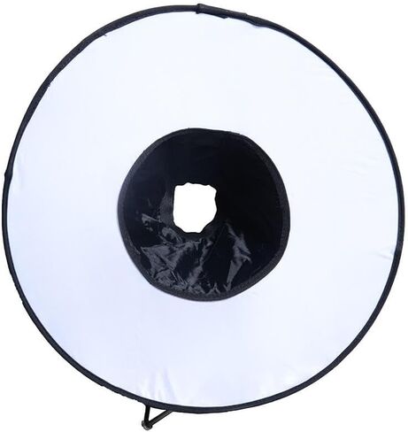 REFLEX CAMERA 18" (45cm) Foldable Ring Light Softbox Diffuser for DSLR Cameras | Universal Flash Diffuser with Carry Bag | Creates Even Studio-Quality Lighting | Compatible with Canon Nikon Sony in Saudi Arabia