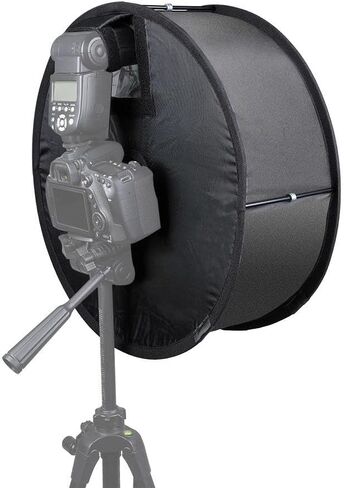 REFLEX CAMERA 18" (45cm) Foldable Ring Light Softbox Diffuser for DSLR Cameras | Universal Flash Diffuser with Carry Bag | Creates Even Studio-Quality Lighting | Compatible with Canon Nikon Sony in Saudi Arabia