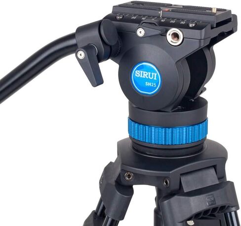 SIRUI SH-15 Aluminum Video Tripod with 360° Fluid Head, 61″ Professional Heavy Duty Tripod Kit for DSLR Cameras, Max Load 22lbs in Saudi Arabia