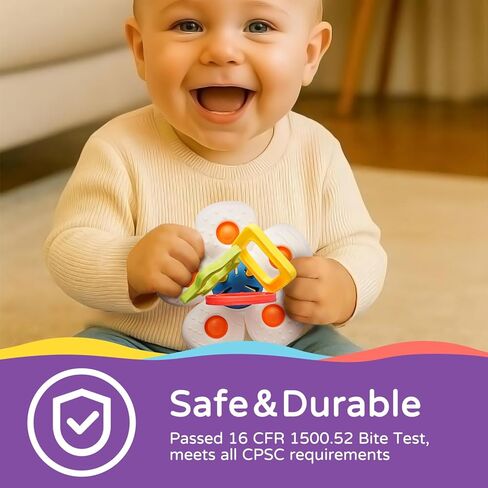 ألعاب ليكي مونتيسوري للطفل بعمر 1+ سنة، ألعاب حسية للأطفال الصغار 1-3 سنوات، خيوط تسنين من السيليكون للأطفال، لعبة سفر لعمر 18 شهرًا فما فوق، هدية لحفلة استقبال المولود الجديد وكرسي سيارة مرتفع (ألوان زاهية) in Kuwait