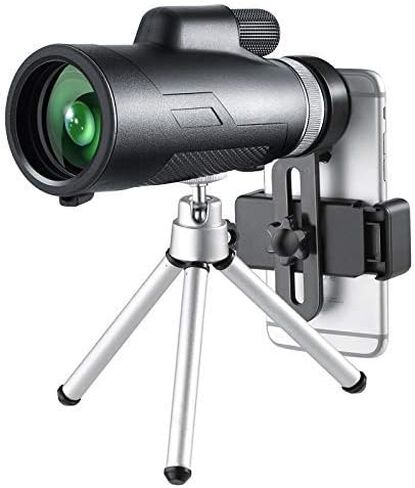 أحادي الصبغة تلسكوب عالية الطاقة 12x50 أحادي الماء مع حامل الهاتف الذكي ترايبود BAK4 PRISM مناظير العدسة العدسة الكبيرة مجال لالتفار للبالغين لمشاهدة الطيور في الهواء الطلق سلة السفر في الهواء الطلق in Saudi Arabia