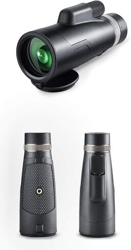 أحادي الصبغة تلسكوب عالية الطاقة 12x50 أحادي الماء مع حامل الهاتف الذكي ترايبود BAK4 PRISM مناظير العدسة العدسة الكبيرة مجال لالتفار للبالغين لمشاهدة الطيور في الهواء الطلق سلة السفر في الهواء الطلق in Saudi Arabia