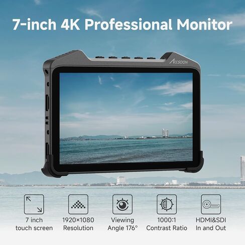 Accsoon Cineview M7 SDI & HDMI DSLR كاميرا حقل شاشة مع قفص شاشة و Sunhood in Saudi Arabia