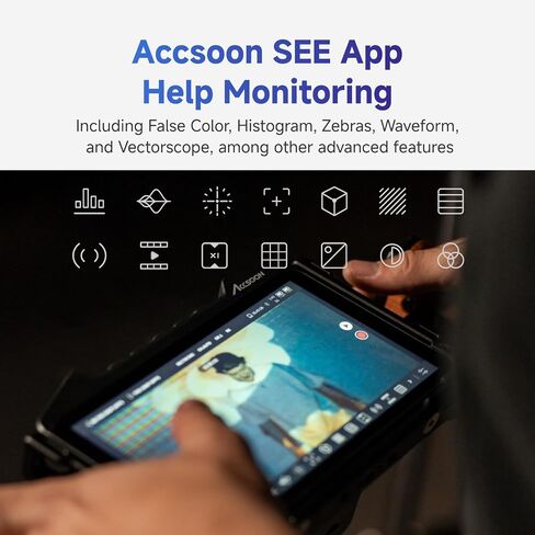 Accsoon Cineview M7 SDI & HDMI DSLR كاميرا حقل شاشة مع قفص شاشة و Sunhood in Saudi Arabia