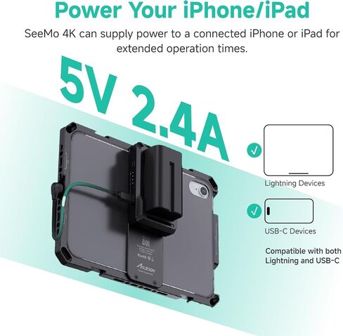 محول Accsoon Seado 4K و PowerCage Pro II لـ iPad Pro 12.9inch Gen 3،4،5،6 in Saudi Arabia