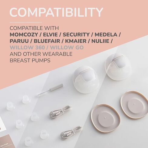 Breast Pump Carrying Case Compatible with Willow,Momcozy,Elvie Wearable Breast Pumps,Hard Shell Breast Pump Bag with Wrist Strap,Hands-Free Pump Carrying Case and Storage for Travel(Holds 2 Pumps) in Saudi Arabia
