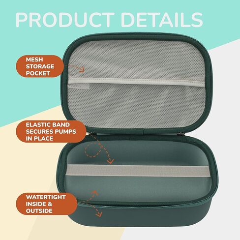 Breast Pump Carrying Case Compatible with Willow,Momcozy,Elvie Wearable Breast Pumps,Hard Shell Breast Pump Bag with Wrist Strap,Hands-Free Pump Carrying Case and Storage for Travel(Holds 2 Pumps) in Saudi Arabia