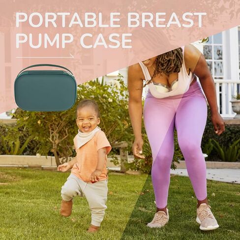Breast Pump Carrying Case Compatible with Willow,Momcozy,Elvie Wearable Breast Pumps,Hard Shell Breast Pump Bag with Wrist Strap,Hands-Free Pump Carrying Case and Storage for Travel(Holds 2 Pumps) in Saudi Arabia