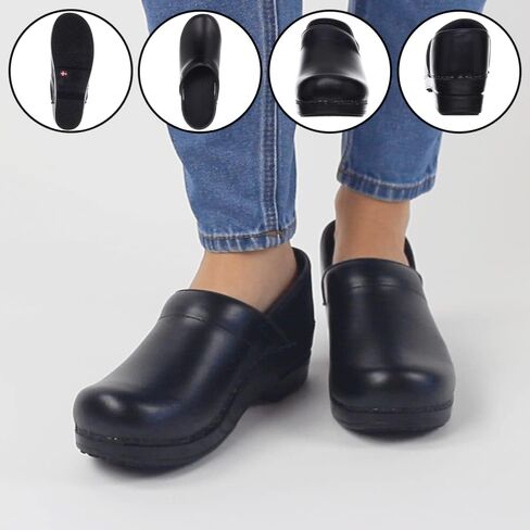 Sanita Aubrey Pu Pean Professional Professional Clog-Slip-Slip-Slip-Slip المعتمد من ASTM ، معتمدة من APMA ، مغلق ، in Saudi Arabia