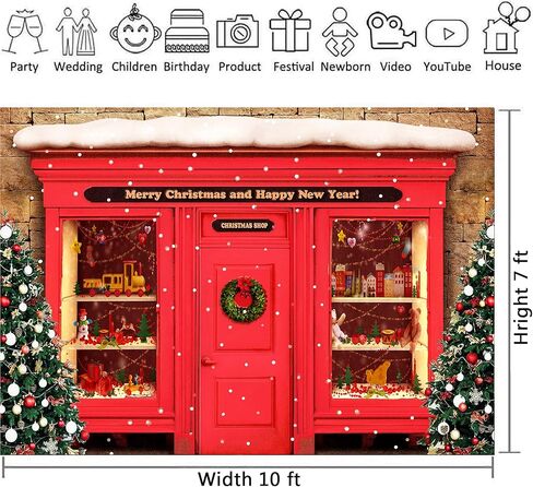 10 × 7 قدمًا من متجر خلفية عيد الميلاد ، وخلفيات متجر لألعاب الأطفال ، وعيد ميلاد سعيد ، وديكور حفلات سنة جديدة سعيدة in Kuwait