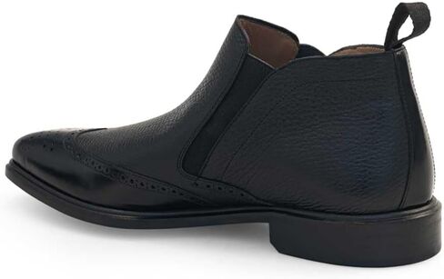 Mezlan - Wing Tip Demi Boot - مزيج من اللمعان المتناقض والعجل المزخرف - العرض المتوسط ​​- مصنوع يدويًا في إسبانيا in Kuwait