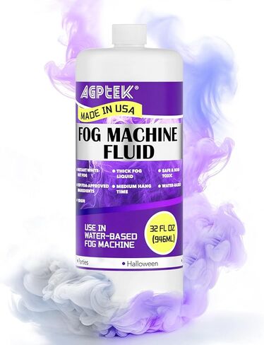 AGPTEK 1Gallon Smoke Fog Machine Liquid, Fog Juice for 400-1500 Watt Foggers,Water-Based,Thick Atmosphere, Ideal for Indoor and Outdoor Venues Made in USA in Kuwait