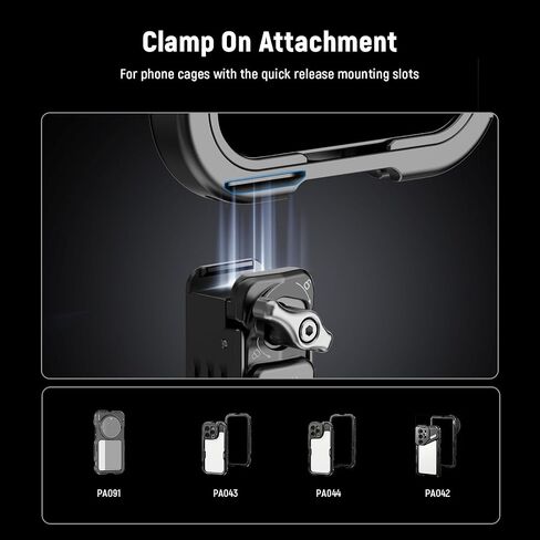 Mount Tripod Tripod Neewer مع قاعدة من نوع ARCA ، 1/4 بوصات ، مشبك الإصدار السريع متوافق مع iPhone 16 Pro Max S25 Ultra Phone Cage DJI RS4 MINI R4 Pro RS3 Pro RS2 RSC2 ، Silver ، PA124 in Saudi Arabia